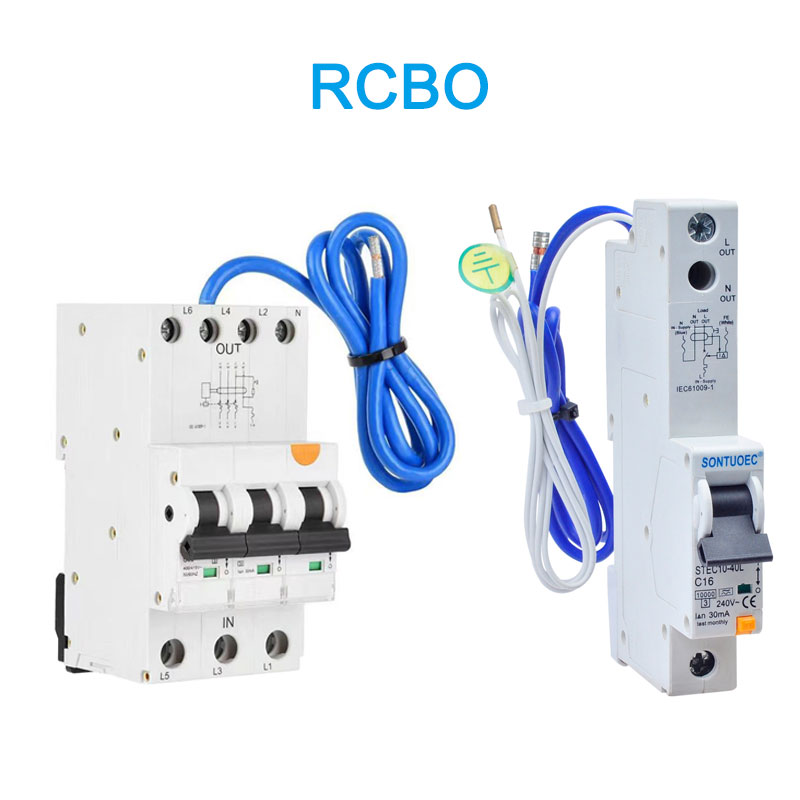 6Ki 3p + n palẹja Circuit A (AC) Iru Rcbo pẹlu okun